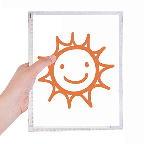Carnet de notes en spirale rechargeable cahier soleil orange rigide