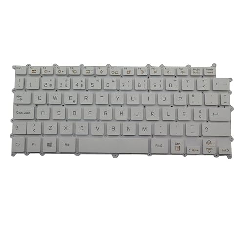 RTDpart Laptop Backlit Keyboard For LG Gram 14 14T990 14TD990 LG14T99 14TD990-GX30K 14TD990-GX50K 14TD990-GX70K Portugal PO White Without Frame