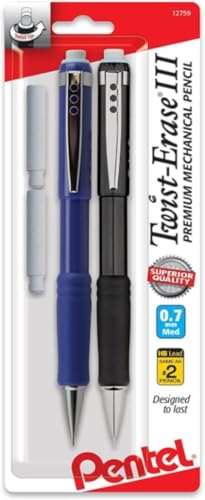 Pentel Twist-Erase III Mechanical Pencil, (0.7mm), Assorted 