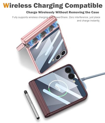 Coque Galaxy Z Flip 7 avec stylet rigide antichoc protection écran intégrée noir - 6