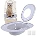 Cat Toilet Seat Training Kit, Multipurpose Use, 39x36x10cm, Washable Cleaning Pad, Removable Pet Toilet Training System, Non-to-xic Material, for Home Pet