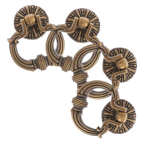 LIGIGWASH 4個 ?古キャビネットリング 引き出し クローゼット用 小型家具取っ手 丈夫で変形防止 おしゃれな装飾デザイン 段引き出し対応