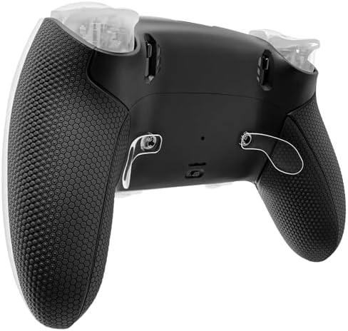 eXtremeRate Beyond-ARC Front Back Cover Plate Compatible with ps5 Edge Controller with Rubberized Grip, Replacement Front Back Decorative Trim Shell Rear Plates Compatible with ps5 Edge - Black