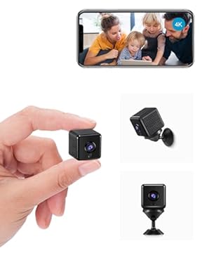 aobo Telecamera Nascosta 4K HD Mini Telecamera Wifi Interno Videocamera Sorveglianza Senza Fili Microcamere Spia Batteria Lunga Durata Spy Cam Per Bambini/Casa/Auto