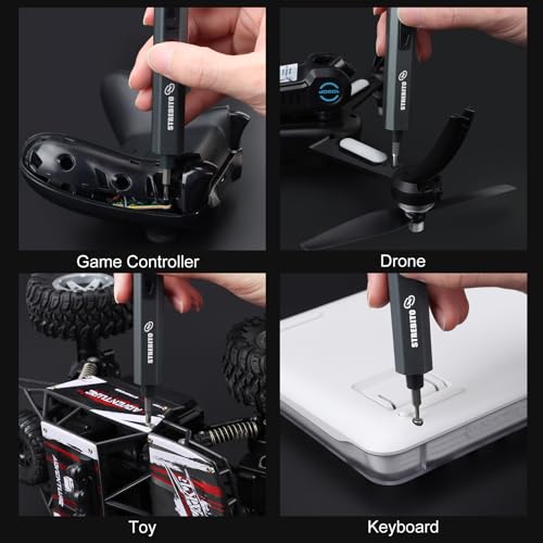 Image of STREBITO 155 in 1 Electric Screwdriver Set, Small Electric Screwdriver Cordless with 140 S2 Magnetic Bits, Electronic Power Screwdriver Repair Tool Kit for RC, Computer, Pc Building, Laptop(Upgraded)