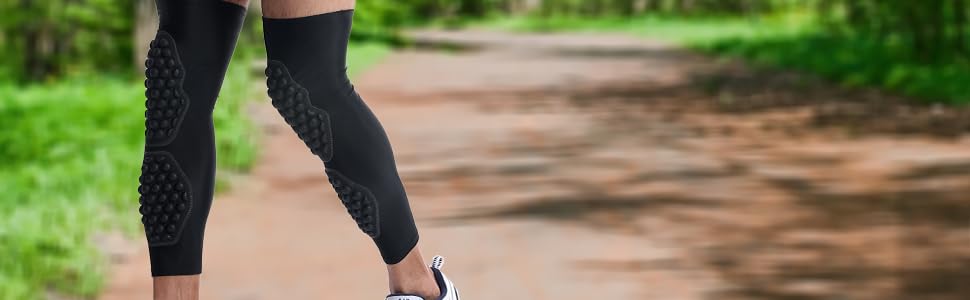 Miniatura 8 de Rodilleras de voleibol para adultos, protección de compresión para piernas para jóvenes y adultos, deportes, fútbol, baloncesto y correr (talla M,