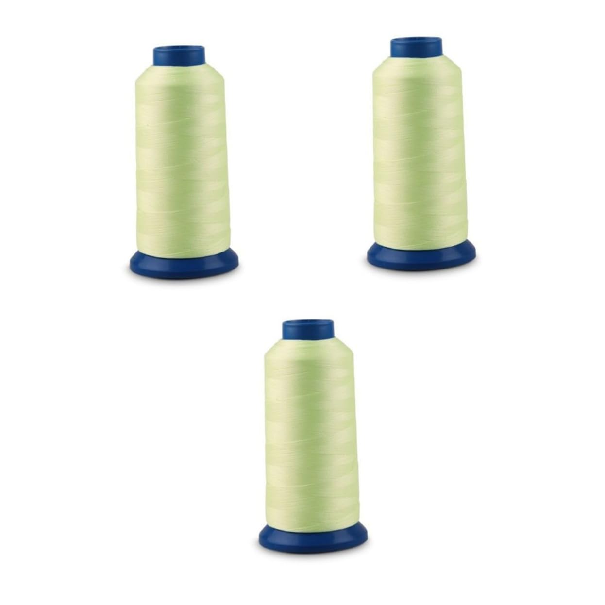 Operitacx 3 Pezzi 3000 bagliore bobina di filo per cucire fili per cucire a maglia fili da ricamo filo per macchina da ricamo luminosi da filo per cucire luminoso Green