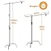 ShowMaven 2 Packs Heavy Duty C-Stand Light Stand with 4ft/120cm Holding Arm & Grip Heads for Studio Video Reflector, Monolight and Other Photographic Equipment