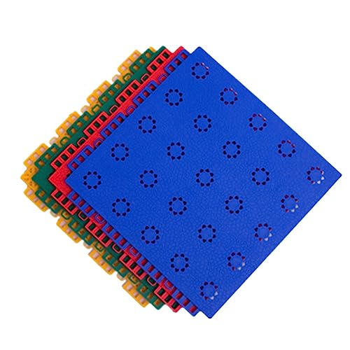 QUSYZD Piastrelle modulari ad Incastro da 1 Piede con Fori di drenaggio, per impianti Sportivi, terrazze, Piscine, Cortili, scantinati, palestre, Garage, Piastrelle per pa,Green-10PCS