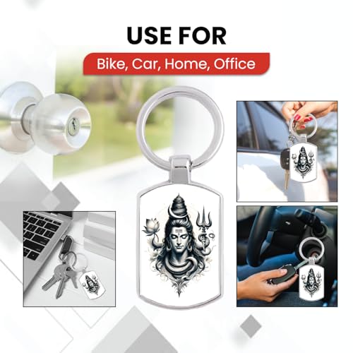 Image of Stylish Metal Keychains with Permanent Glossy Print - Inspirational Quotes & Spiritual Designs - Perfect Key chains for loved ones, Personal Use, Gifts & Return Gifts