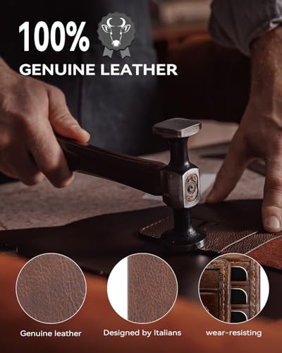 Swallowmall Mens Wallet Rfid Blocking Leather Wallet for Men Bifold Wallets with 1 ID Window 13 Card Holders4