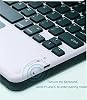 Funda con teclado para Honor Pad X9 11.5 pulgadas 2023, teclado Bluetooth retroiluminado de 7 colores con panel táctil, cubierta trasera de TPU suave, mouse Bluetooth, negro 8