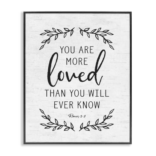Floral Love Scripture, 11 x 14 Inch Framed Giclée Print