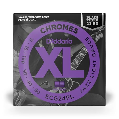 D'Addario XL Chromes Flatwound Saiten ECG24-PL, 11-50