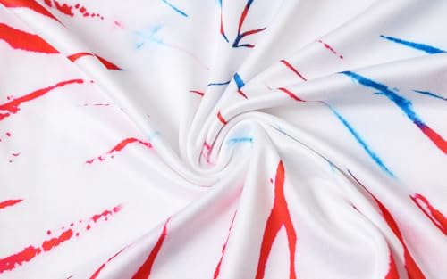 Image of Kids 4th of July 3D Tie Dye Style T-Shirt Boys Girls Patriotic American Flag Clothes Firecracker Tops 4-10 Years