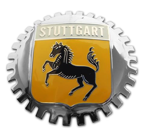 Drapeau de l'Allemagne badge emblème Stuttgart pour calandre de voiture et de camion