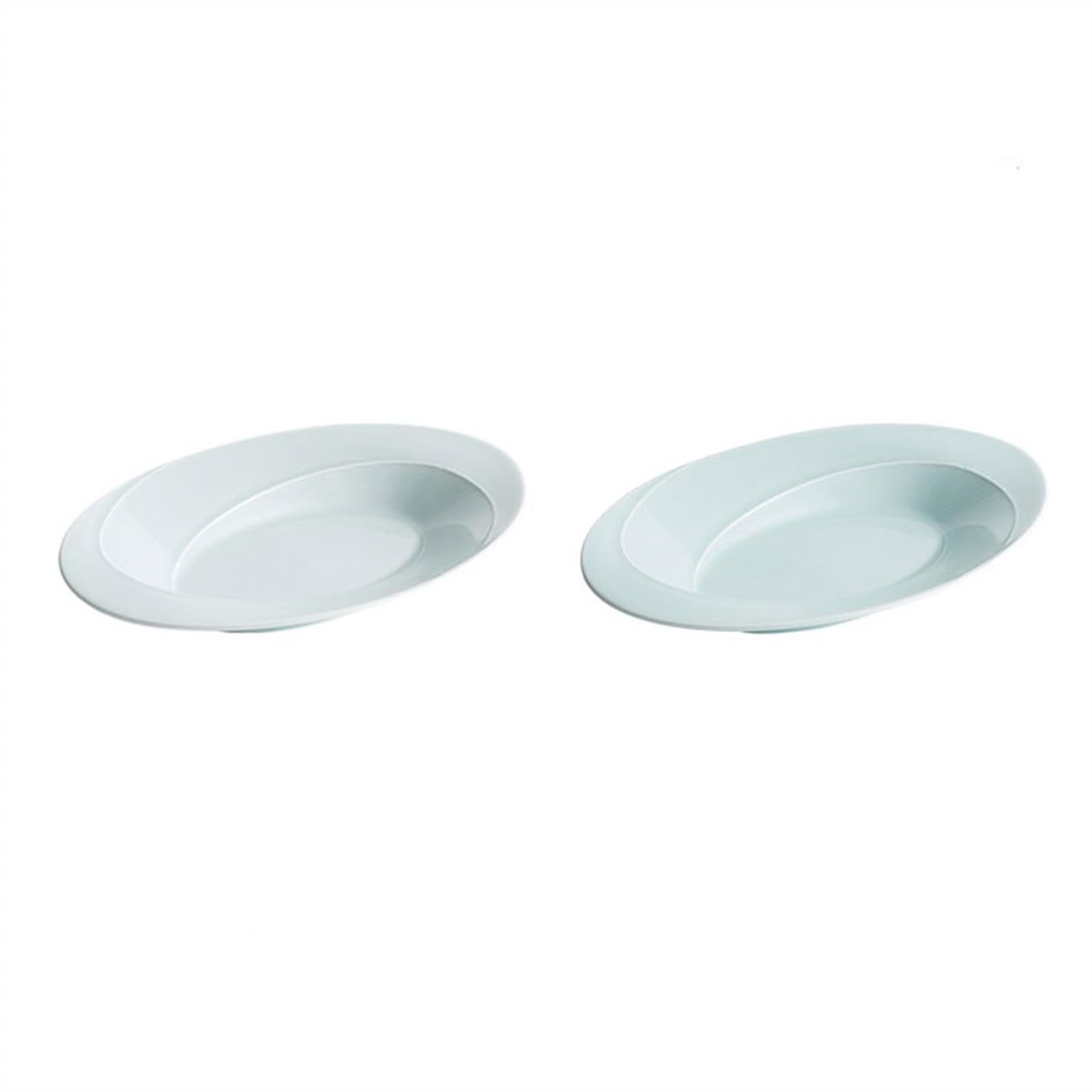 Assiettes Plates Grande Assiette Chinoise en céramique de 14 Pouces, Plat Profond Ovale, Vaisselle Commerciale for hôtel Restaurant Assiettes à Salade(A)