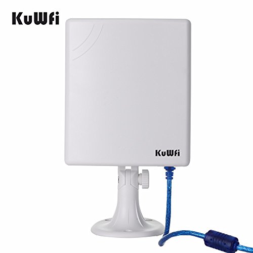 Kuwfi Long Range Outdoor Wifi Network Adapter, High Gain 14Dbi Antenna 5M Cable Wireless Usb Adapter Stable Signal From Outdoor #TOP2