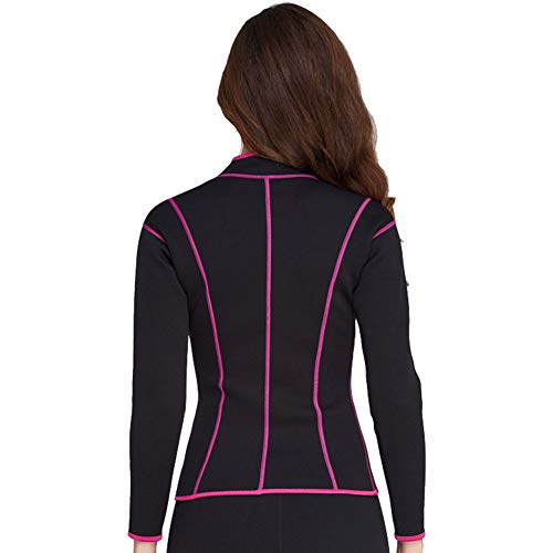 Chaqueta de traje de neopreno para mujer de 2mm, mangas largas, traje de surf modesto miniatura 2