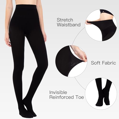 Yilanmy Cable Knit Sweater Tights for Women Cozy Winter Warm Footed Tights Ribbed Knit Thick Stockings4