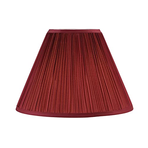 Aspen Creative 33169, Mushroom Pleated Traditional Rich Red Spider Lamp Shade, 6-1/2" Top x 15" Bottom x 11" Slant by Aspen Creative - Used condition - Image 3