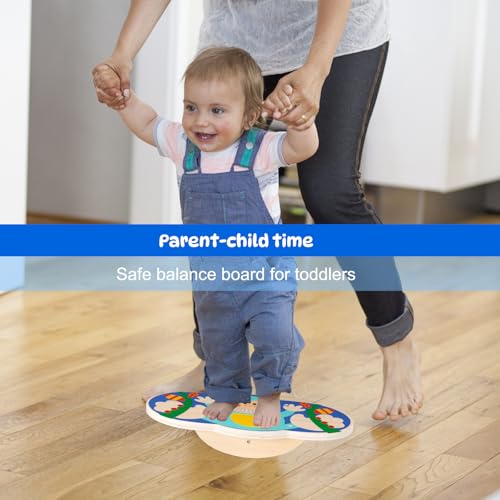Balance Board Kinder, Wackelbrett, Balancieren Kinder Indoor, Fördert Gleichgewichtssinn und Konzentration, Affenmuster