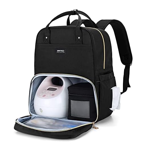 BAFASO Breast Pump Bag with Laptop Sleeve, Breast Pump Backpack Fits for Most Major Breast Pump, Black