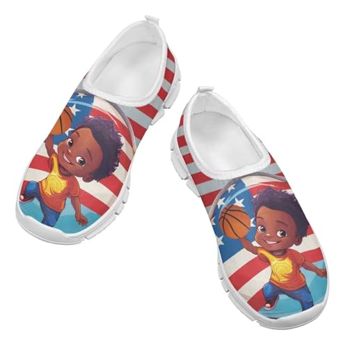 Kids Boys Girls Wide Barefoot Shoes Lightweight Slip-On Baby First Walker Sneakers Soft Anti-Slip Shoe for Party Size 11-15 White Sole