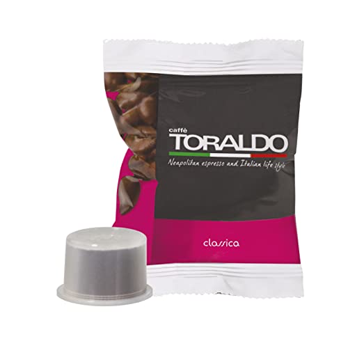 CAFFÈ TORALDO | Compatibile Fior Fiore* | Caffè Selezionato, Tostato e Torrefatto in Italia | Eccellenza del Caffè Napoletano (100 unità, Miscela Classica)