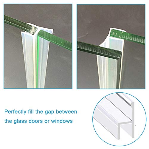 Tsmst Glass Shower Door Seal Strip, 120 Inch Soft Shower Door Sweep Seal Strip To Stop Leaks For 3/8" Framelss Glass Door #TOP3