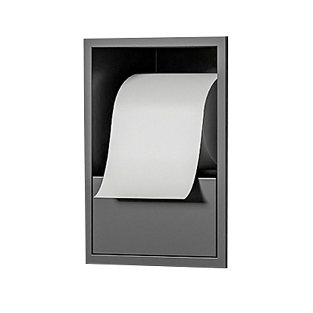 Nicchia doccia in acciaio inox con ripiano rimovibile, organizer da bagno integrato per articoli da toeletta, scaffale portaoggetti a parete, 17 x 23 x 12 cm