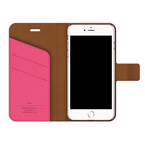LABC, iPhone 6 Plus Case, Wallet Case/Card and Cash Slots/PU Leather/Magnetic Technology/Fantastic 5 Folio -Pink