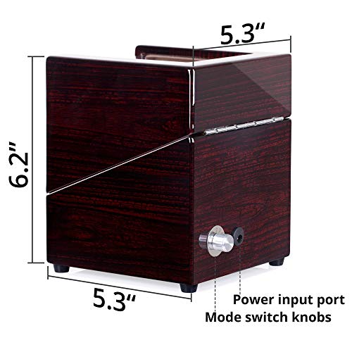 Image of TRIPLE TREE Single Watch Winder for Automatic Watches, with Super Quiet Japanese Motor, 4 Rotation Mode Setting, Flexible Plush Pillow Fit Lady and Man Watches