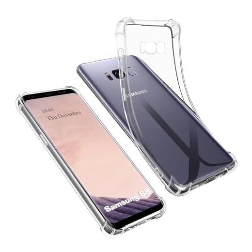 AUKASE Coque pour Samsung Galaxy S8, Housse Etui en Transparent Silicone TPU Souple [Bumper avec Coins Renforcés], Protection Antichoc Claire Compatible avec (Transparent, S8)