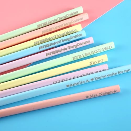 Crayons en bois personnalisés avec gravure fine pour étudiant exigeant