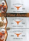 Vince Young, James Street & Colt McCoy football card (Texas Longhorns) 2011 Upper Deck All Time Alumni #ATAD-YSM