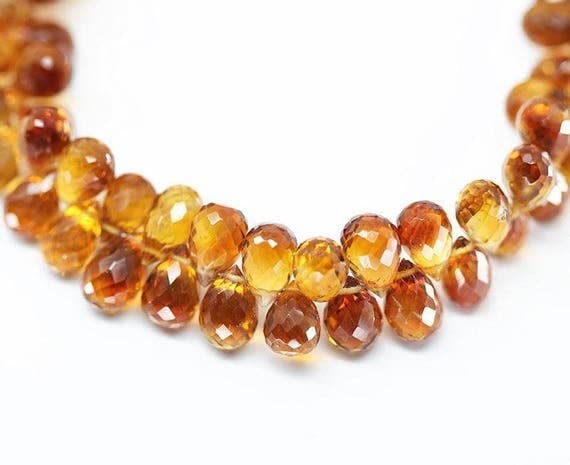 Citrine brandy perles en goutte authentiques - Résout le manque d'éclat de vos bijoux DIY