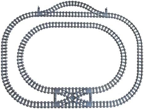 Train Track Railroad Accessories - City Train Track System with Railroad Crossing, Compatible with Major Brand Trains in Building Blocks image 2