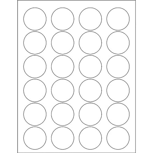 1.63 in. Glossy White Circle Laser Labels - Pack of 3000