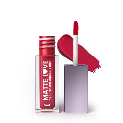 Image of Hilary Rhoda Matte Love Non Transfer Liquid Lipstick | Lightweight & Matte Finish | Waterproof Lipstick for Women | Long Lasting & Non-Drying Lipstick | 5ml (Love Maroon - Shade 23)