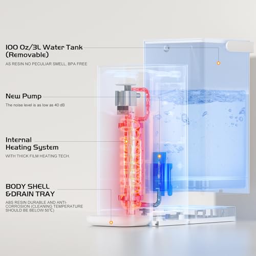 Dispensador de agua caliente instantáneo de 3L con temperatura regulable 7