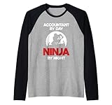 Photo Gallery accountant by day ninja by night – libro di libro divertente maglia con maniche raglan Photo Gallery accountant by day ninja by night – libro di libro divertente maglia con maniche raglan