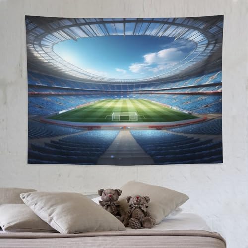 Football Field Tapisserie Murale pour ambiance match et soirée entre amis au salon