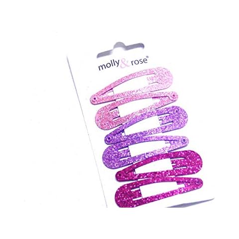 La Peach Pink Tonal Glitter Snap Clips Cover