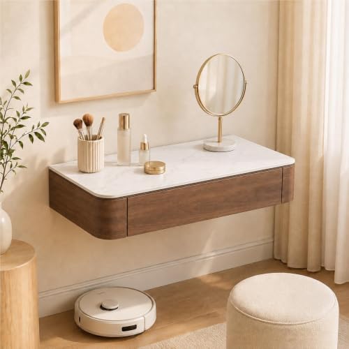 Floating Makeup Vanity Desk, Wall Mounted Vanity Table, Makeup Table