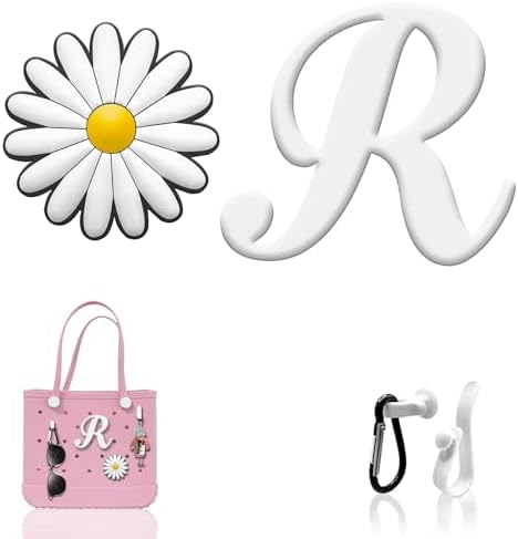 4 Pcs Letter Charms for Bogg Bag?Insert Accessories for Bogg Bag and Simple Mothern Beach Totes for Handbag DIY