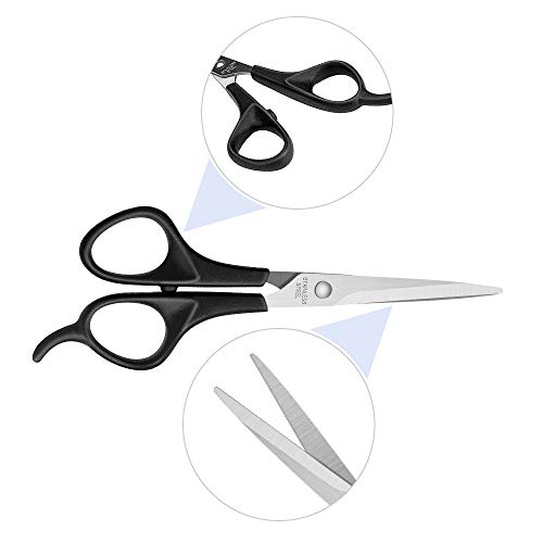 Asdirne Friseurschere，Haarschneide Scheren mit ABS Griff，Haarschneideschere Profi，6''，Schwarz