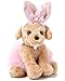 Bearington Little Puppy Tutu In Bunny Ears, Plush Stuffed Animal Dog, 13"