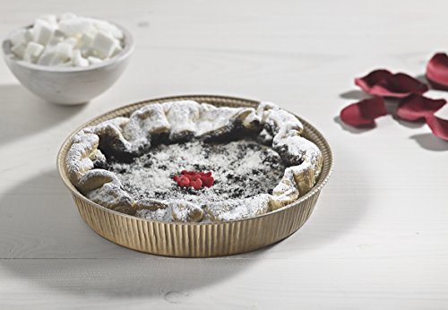 Paper Pie Pans Round By Ecobake | Easy Release, Faster Baking | No Grease Needed | Set Of 10 Brown Paper Baking Pans | Size 6.22" B X 1.22" H #TOP4