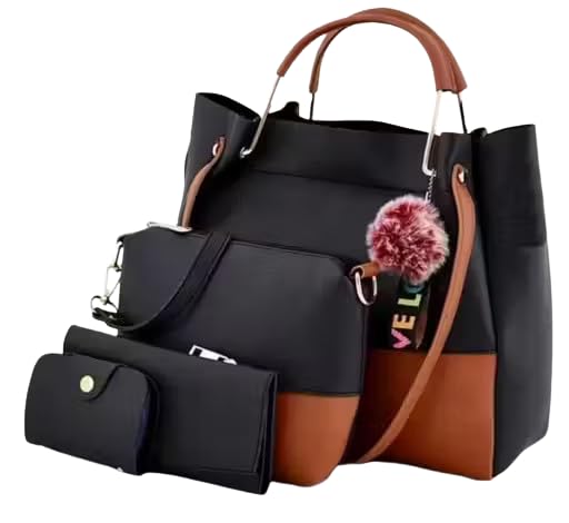 Image of Women Handbags Combo Pack of 4 - Gorgeous Ladies Purse & Sling Bag Set for Girls
